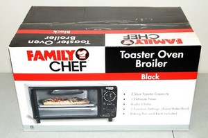 Nouveau ! FAMILY CHEF 9 Littère "TOASTER" OVEN/ Pâte à frire & rack Incl