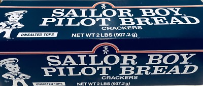 Sailor Boy Pilot Bread Crackers 1 - 2 Lb Box / 38-40 3.75'' Crackers Per Box