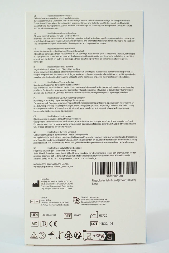 8x selbsthaftend Bandage Fingerpflaster Haftbandage Feilschutz Kohäsiv Pflaster - Bild 2 von 2