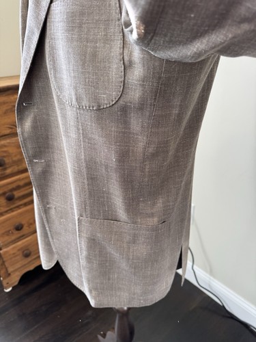 NWT! $3895 LORO PIANA Virgin Wool Silk Flax Andorra Jacket US 44 IT 54 Italy - Picture 8 of 16