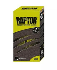 U-POL RAPTOR 1 BOTTLE KIT BLACK - 1L TOUGH BED LINER COATING WITH HARDENER