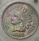 1902 Indian Head Cent FULL LIBERTY Uncirculated High Grade  Gorgeous Toning 655