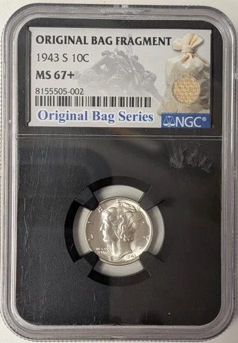 1943-S Mercury Dime NGC MS67+ PLUS - Original Bag Series - A379