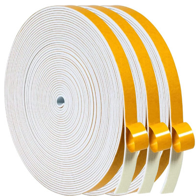 Dichtungsband Türdichtung 6x1.5 mm 15 m selbstklebend Schaumstoff Türen Fenster