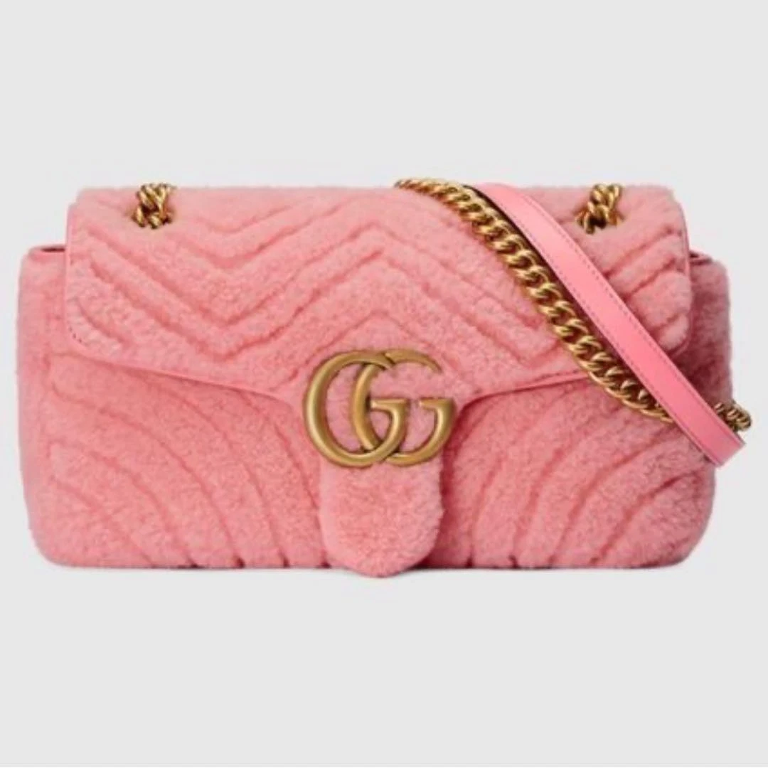 Petit sac à bandoulière rose GUCCI GG Marmont #PGHDP6