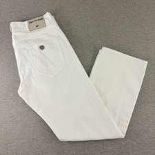 True Religion Ricky Men’s White Jeans Size 32 Relaxed Straight Made in USA Y2K