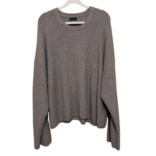 Gap CashSoft Oversized Shaker-Stitch Crewneck Sweater Womens XXL Tan Taupe