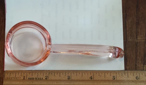Vintage Pink Depression Glass Small Ladle Scoop Spoon 5” long  (J38)