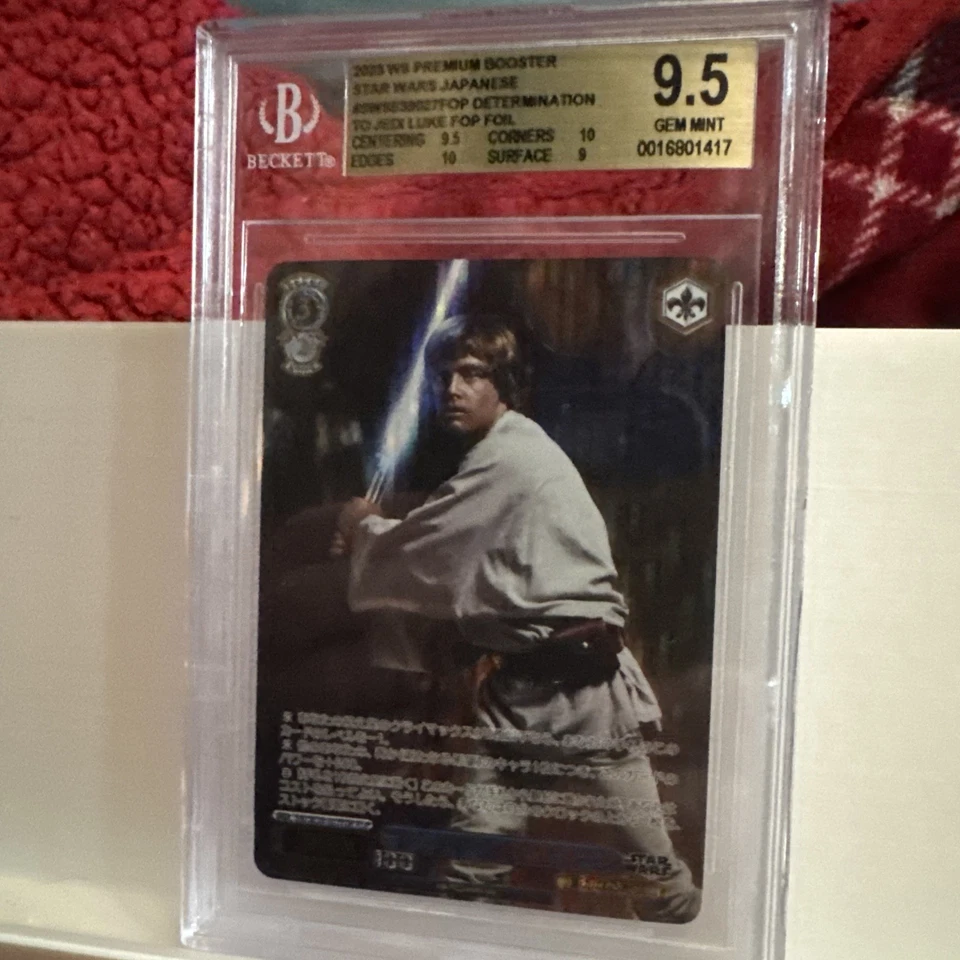 2023 Blanco Negro Star Wars Premium Booster Luke Skywalker FOP Foil BGS 9.5 Foto 2 de 3