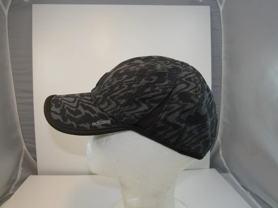Adidas Sombrero Para Hombre Adizero Negro Gris Patrón Camuflaje Ajustable Climacool Foto 3 de 4