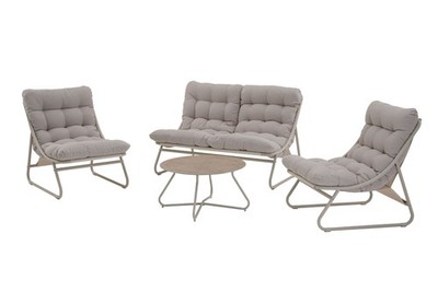 casa NOVA Lounge-Set SVEA  beige Gartenset Loungemöbel Gartenmöbel