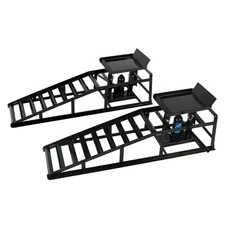 2 PCS 5 Ton Black Car Truck Service Ramp Lift Auto Car Jack Hydraulic Elevator