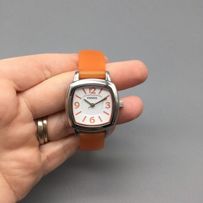 Fossil Women\'s Silver and Orange Charm Watch Fossil | Accessories | Fossil Silver Watch With Vibrant  main image 4