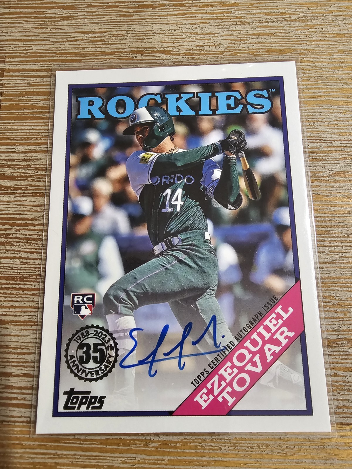 2023 Topps Update Ezequiel Tovar 1988 Topps 35th Anniversary Auto #88BAU-ET