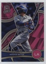 2022 Panini Chronicles Spectra Neon Pink Prizm 12/40 Mookie Betts #16 0zz3