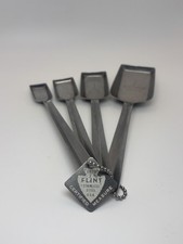 Vintage EKCO Flint Stainless Steel Shovel Measuring Spoon Set w/ Tag Holland