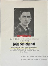 Sterbebild WWII Gefreiter Niedermotzing 12(StG)./LG-1 Marles Westen Frankreich