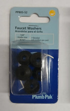 PLUMB PAK PP805-52 Beveled Faucet Washers, Trade Size 1/4", 9/16"Diameter, 6pack