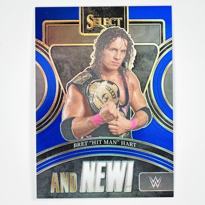 2024 Panini Select WWE - And NEW! Blue Prizms #8 Bret  Hit Man  Hart #/49