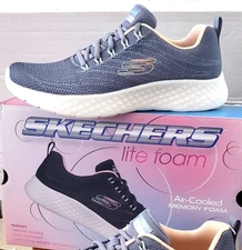 Skechers Womens 7.5 Lite Foam Air-Cooled Memory Foam Sneakers Activewear Shoes