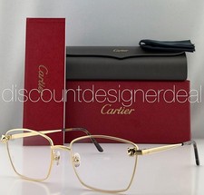Cartier Ct0209o 001 Gold Panthere Square Eyeglasses 55mm Authentic New