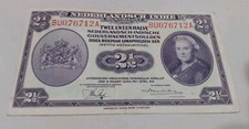 Netherlands Indies 2 1/2 Gulden 1943 Currency - Circulated American Bank Note Co
