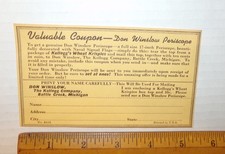 Bon de commande coupon Don Winslow Periscope 1934 émis en prime par Kellogg's