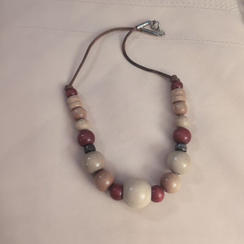 Vintage Wooden Bead Necklace