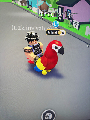 Adopt Me! Parrot Pet Fly Ride (FR) Virtual In-Game Item/Asset Inventory