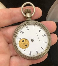 Vintage American Watch Co. Pocket Watch P.S. Bartlett Waltham Mass Key Wind