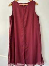Wallis Burgundy Dress Sparkles Sequin Style Size 14 Party Occasion Evening