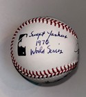 Doug Flynn RARE STATS Signed MLB Baseball “Big Red Machine” Many Inscriptions! — photo 4