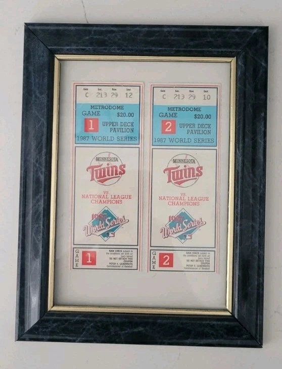 Minnesota Twins Baseball 1987 Vintage Sports Ticket Stubs for sale