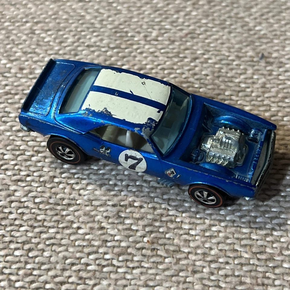 Винтажный Mattel Hot Wheels Redline синий тяжелый Chevy 1969 оригинал - Изображение 4 из 4