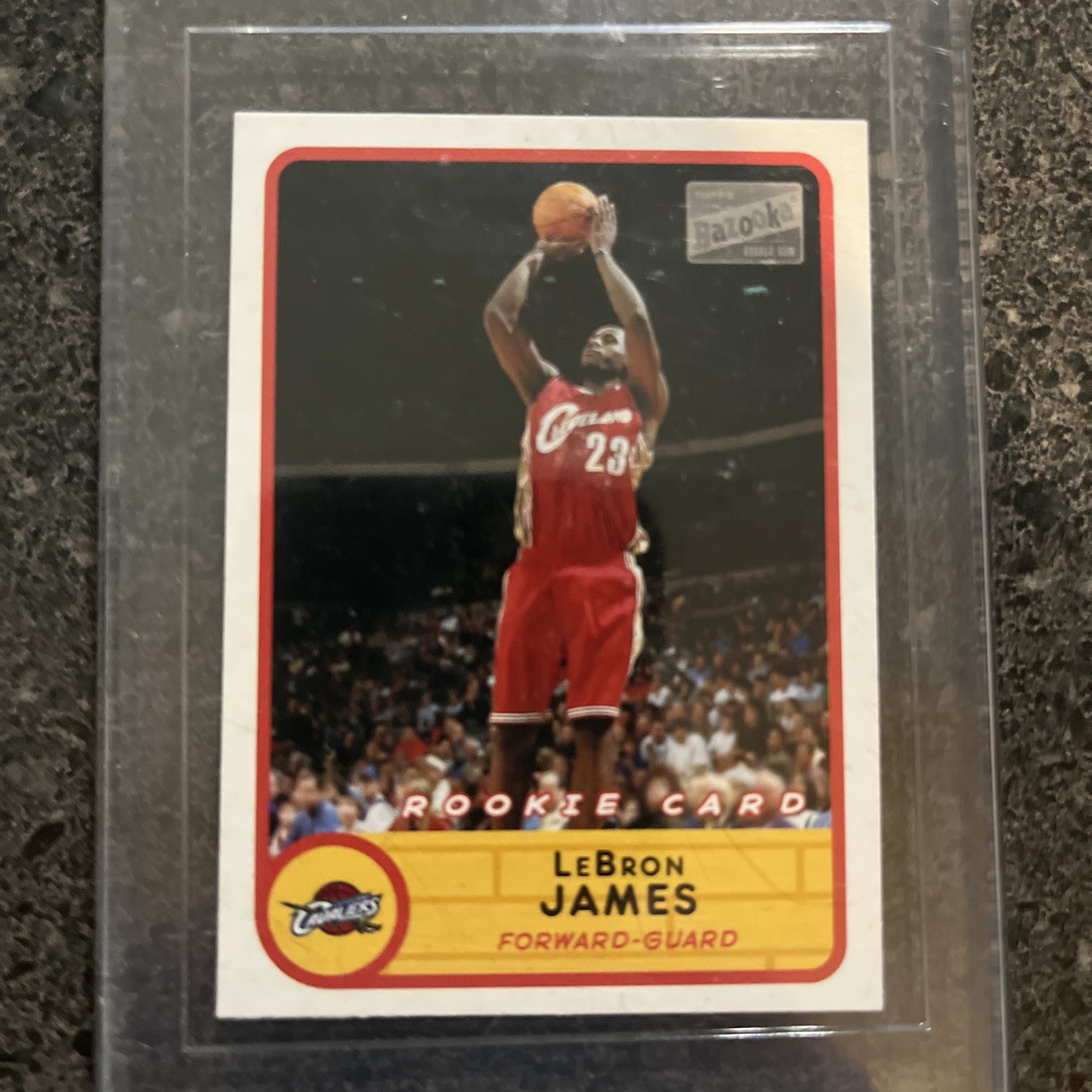 2003-04 Bazooka - LeBron James #223 Mini Red Jersey (RC)