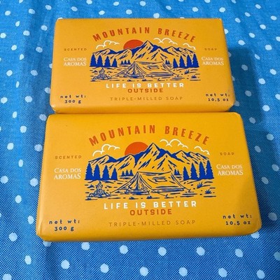 2X CASA DOS AROMAS Castelbel Mountain Breeze SCENTED Soap Bar MEN 10.5 Oz