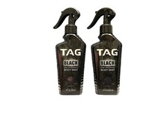 Lot of 2 TAG BLACK Midnight Body Mist Fine Fragrance - Two 8fl oz Bottles - NEW