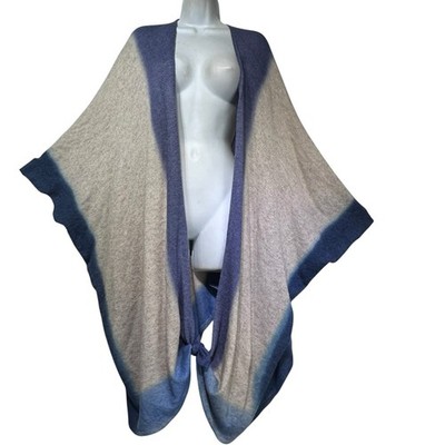 roberta freymann roberta roller rabbit cashmere Blue Oversized Tie Front sweater