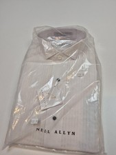 Neil Allyn Dress Shirt Mens S 32/33 White Pleated Front French Cuff Tuxedo