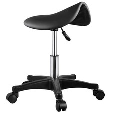 Hydraulic Rolling Stool Swivel Salon Chair Office Tattoo Adjustable Height Black