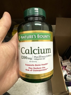 Nature'S Bounty Calcium 1200 Mg with Vitamin D3 - Bone Health Softgels, Calcium