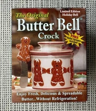 The Original Butter Bell Crock Limited Edition Holiday Gingerbread With Spreader