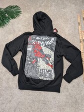 Marvel Hoodie Mens Medium Black Amazing Spider-Man Escape Impossible Graphic