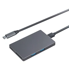 USB C Hub 6 In 1 with USB3.0x2 Multiport Adapter For Type C Laptops Tablets