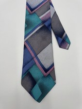 Botany 500 Necktie Tie Bold Multicolored Geometric Pattern Silk Made In USA