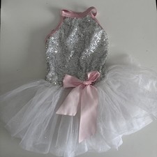 Weissman dance costume girl. Sequin top with attached tutu. Size small child