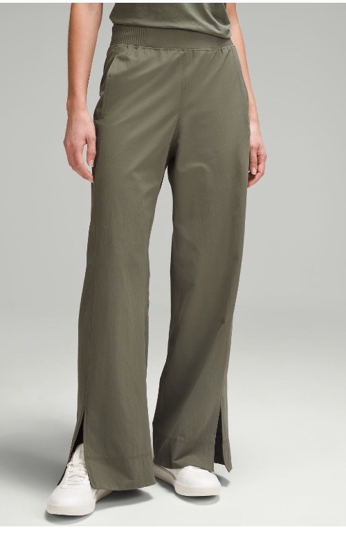 Lululemon Women’s Stretch Woven Wide-Leg High-Rise Pant ARMY GREEN Size M NWT