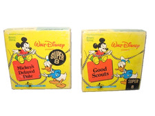 Lot of 2 Walt Disney Super 8 Films - Mickey's Delayed Date  Good Scouts GREAT