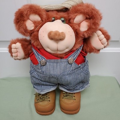 1986 FURSKINS BUBBA 14'' Plush Teddy Bear Doll Tater Farmer Design Xavier Roberts