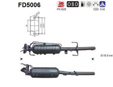 PARTIKELFILTER FÜR MAZDA 6 HATCHBACK (GG) - AS FD5006